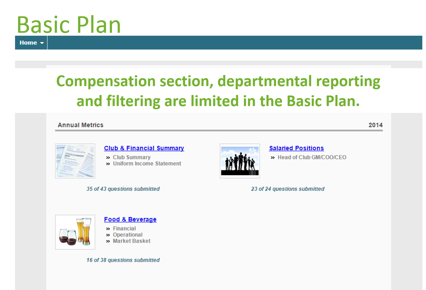 Navigating the Club Benchmarking Platform